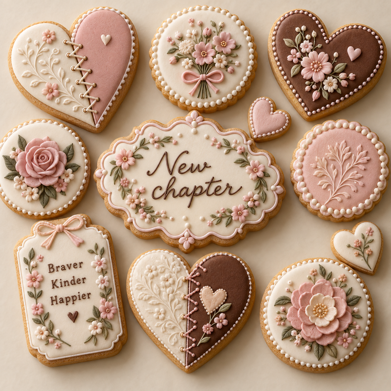 The Next Chapter: intricately iced cookie gift designs