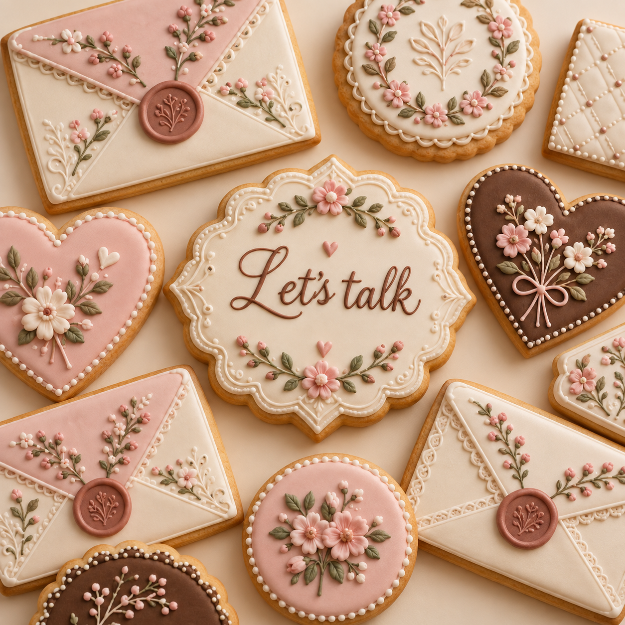 A Quiet Word: intricately iced cookie gift designs